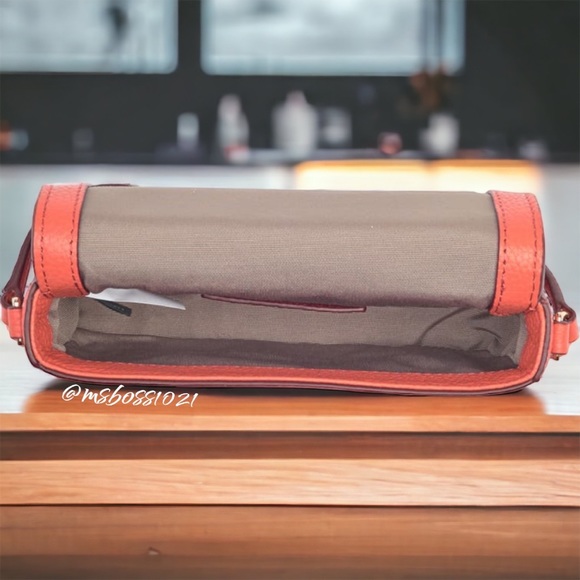 Marc Jacobs Flap Pebble Leather Small Crossbody Bag in Burnt Sienna+Cardholder - Picture 6 of 7